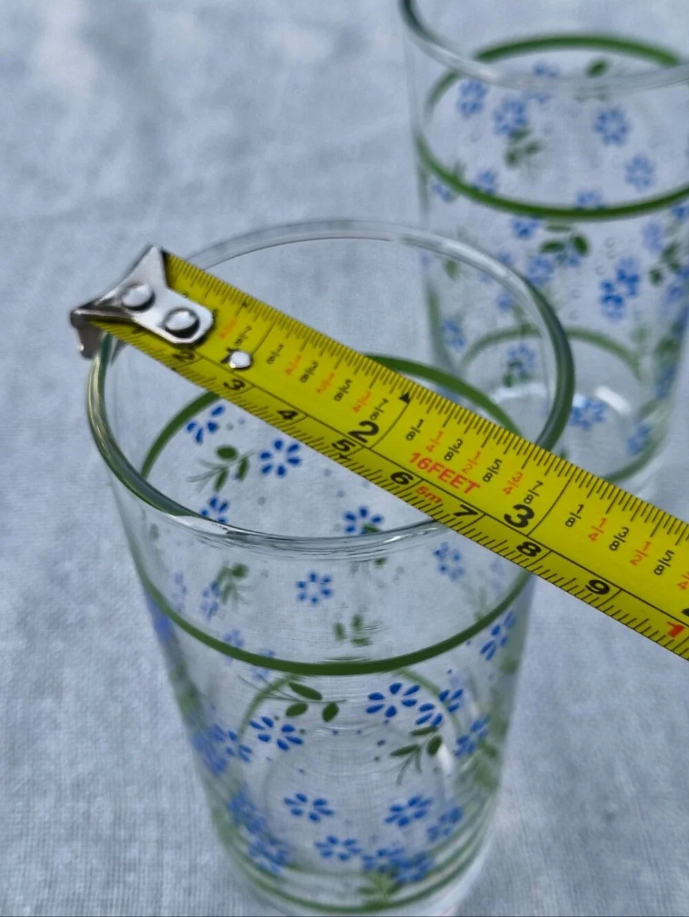 Set of 4 Vintage Ditzy Floral Drinking Glasses